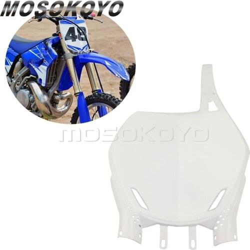 White Motocross Enduro MX Front Number Plate Holder For Kawasaki Yamaha WR450F WR426F YZ250F TTR XT WRF YZ 125/150/350 Universal