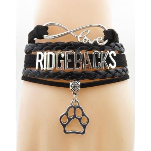 Love ridgebacks bracelet dogs paw charm ridgebacks mom bangles fashion black ridgebacks dogs bangles