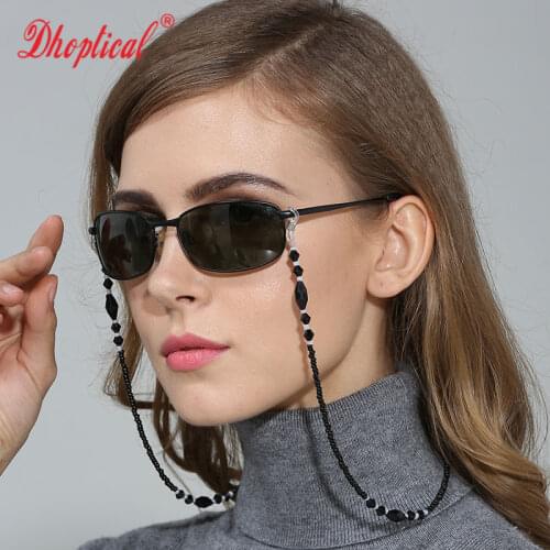 Sunglasses chain ,all black eyewear cord 10pcs Independent packaging wholesale GC033
