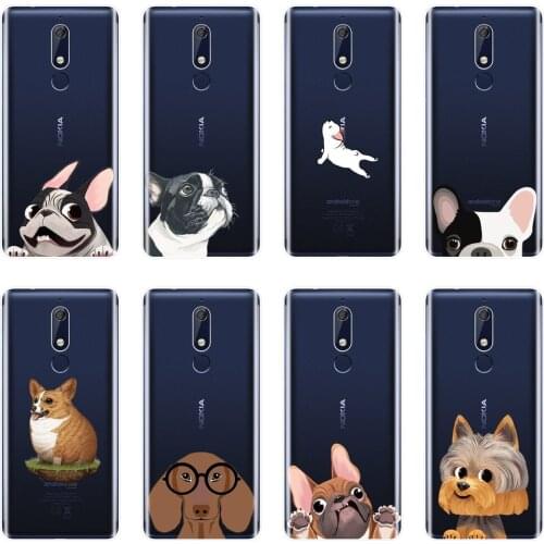Phone Case For Nokia 2.1 3.1 5.1 6.1 7.1 Pug Dog French Bulldog Soft Silicone Back Cover For Nokia 7.1 6.1 5.1 3.1 2.1 Plus Case