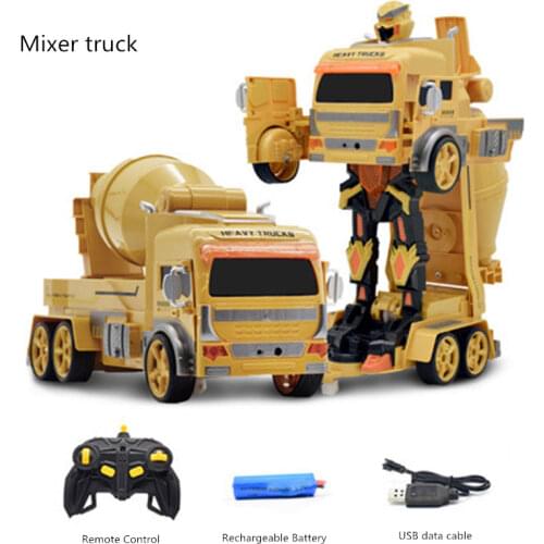 Robot excavator car Rc Cars Big Gesture Sensing Electric Transformation Robot Sport Excavator Drift Model Remote Control Car Toy