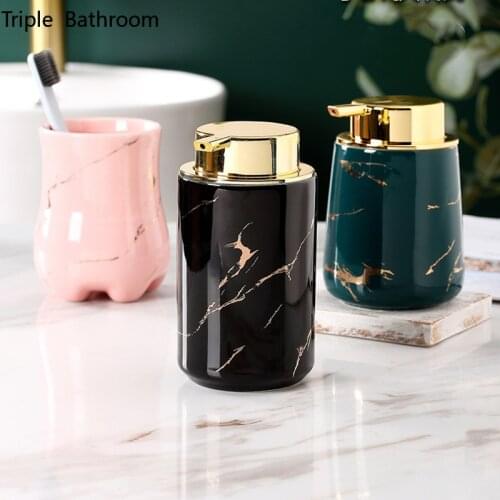 Liquid Soap Dispenser Ceramic Shower Gel Shampoo Dispensing Bottle Wristband Hand Dispenser Empty Pump Bottle Accessories