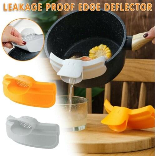 Home kitchen anti-spill and leak-proof pot with round mouth edge deflector silicone liquid deflector nozzle pouring soup funnel