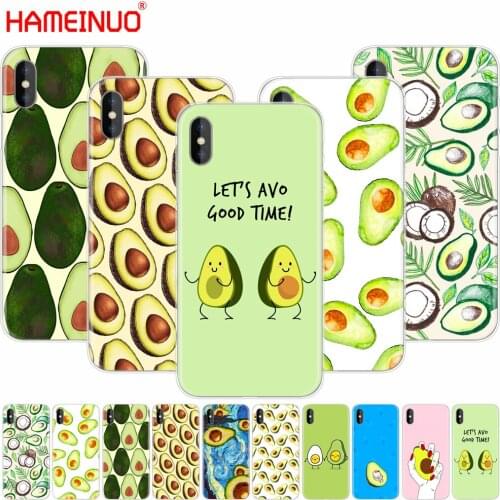 HAMEINUO Cute Avocado Food cell phone Cover case for iphone X 8 7 6 4 4s 5 5s SE 5c 6s plus