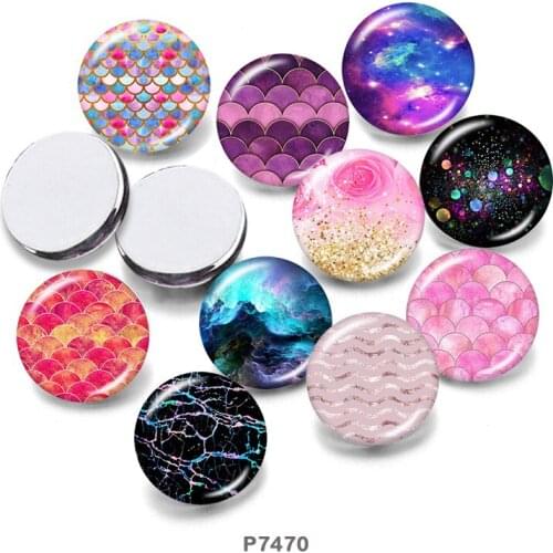 Pattern 12mm/18mm/20mm/25mm/30mm Round Glass Cabochon Flat Back Making Findings P7470