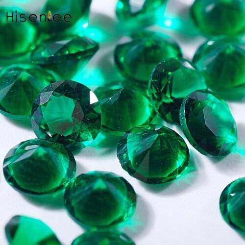 NEW Hot Sale 6mm 50pcs Sparkling Green Crystal Cubic Zirconia Round Shape 3D Nail Art Rhinestones Nail Rhinestones Manicure Deco