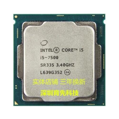 Original Processor Intel i5 7500 Quad Core LGA 1151 3.4GHz TDP 65W 6MB Cache 14nm Desktop CPU i5- 7500
