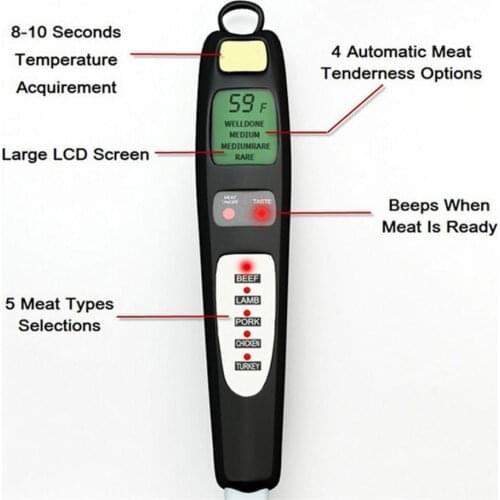 Excellent Digital Accurate Probe Food Thermometer Heat Indicator Barbecue Thermometer Wide Application for Home