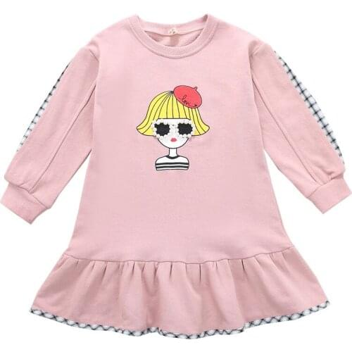 Girls' Dress Spring Autumn Clothes Childrens Net Red Dress Girls' Long Sleeve Big Kids Clothes Size 6 8 10 12 Ages