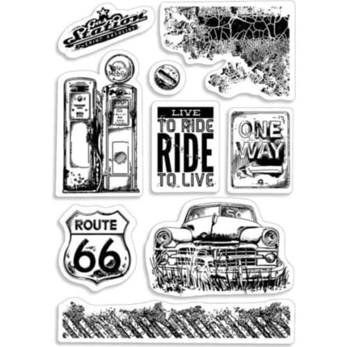Vehicle Transparent Clear Silicone Stamp/Seal for DIY scrapbooking/photo album Decorative clear stamp A7365