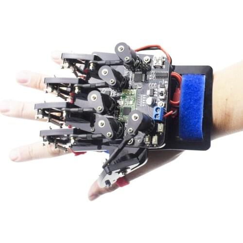 DIY Open Source Wireless Controller Exoskeleton Somatosensory Hand Palm Finger Remote Control Robot Wearable Mechanical Glove
