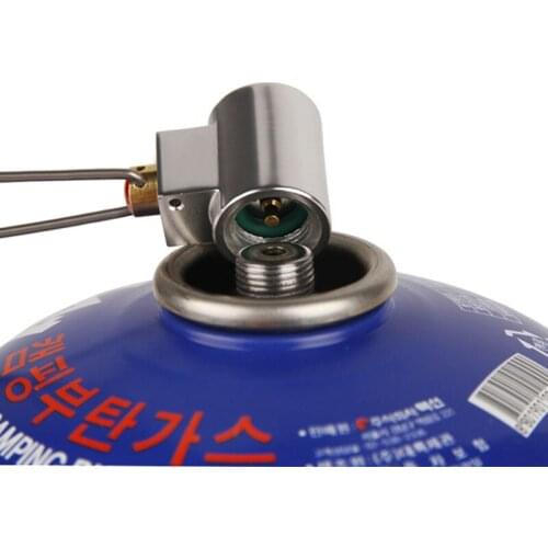 Silver Outdoor Gas Tank Inflation Valve Flat Gas Tank Mutual Charge Adapter Camping Stove Accessories