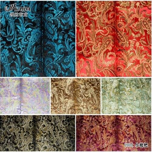 Silk Brocade Jacquard Mulberry Silk Embroidered Cheongsam Quilt Cover Tangzhuang Fabric Cloth Small Loquat 7 Color
