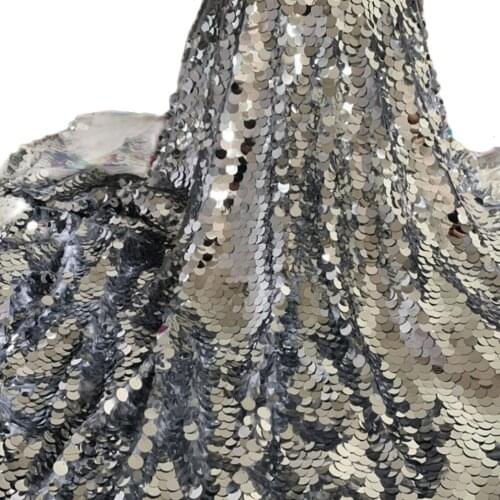 1.3M Wide Mermaid Tablecloths Unicorn Party Holographic Wedding Baby Shower Birthday Embroidery Mesh Lace Glitter Sequin Fabric