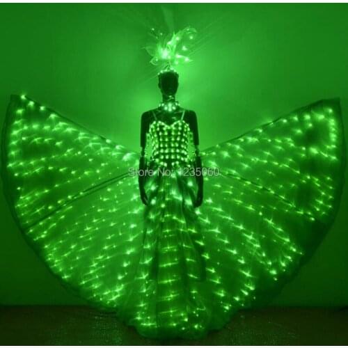 LED wedding dress light performance clothing butterfly wing clothing Luminous dress