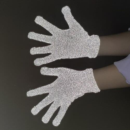 New style night riding warning reflective gloves luminous fluorescent glowing gloves