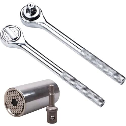 MultifunctionThree-piece suTorque Wrench Set 7-19mm universal key Power Drill Ratchet Bushing Spanner Key Magic Multi Hand Tools