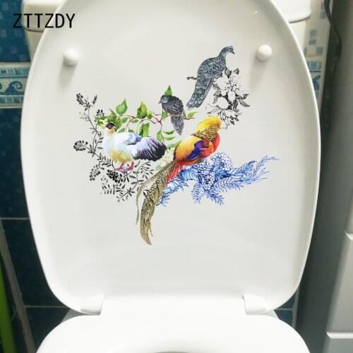 ZTTZDY 23.6×22.9CM Classical Flowering Branch Home Room Wall Stickers Mural Creative Toilet WC Decor T2-1394
