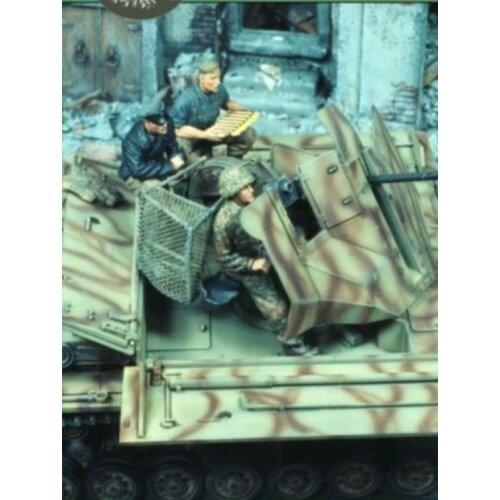 1/35 Scale German Armored Air Defense Tank crew 3 People Miniatures Unpainted Resin Model Kit Figure Free Shipping