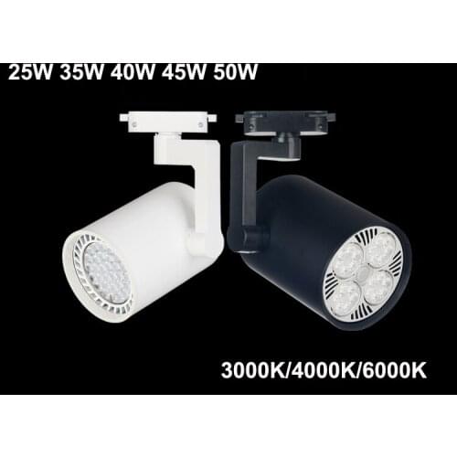 10pcs Track Light LED 25W 35W 40W 45W 50W Spot Lamp Shoe Clothes Store Shop Rails Aluminum Showroom Spotlight
