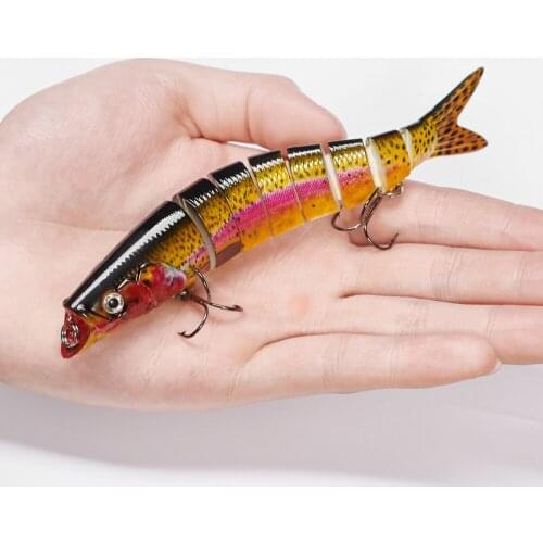 14cm 21.5g Pike Sinking Wobblers Fishing Lures Multi Jointed Swimbait 8 Segment Hard Artificial Bait For Fishing With Metal Ball