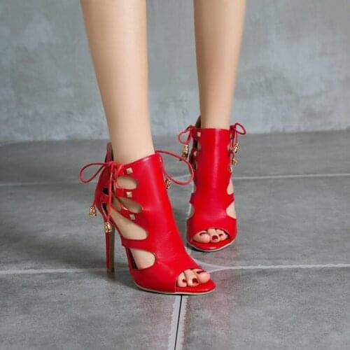 2021 European and American Single Color Sandals with Thin Heels 33-14