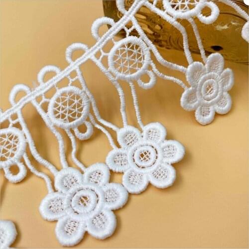 19yards 6.5cm Embroidery lace trim patchwork Handmade DIY Garment needlework sewing accessories fabric Clothing Decoration 843