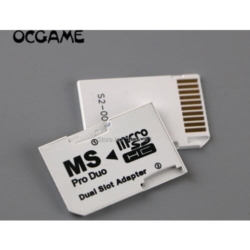 OCGAME 3pcs Micro SD SDHC TF to Memory Stick MS Pro Duo Adapter Dual slot adapter Converter Card Reader for PSP1000 2000 3000