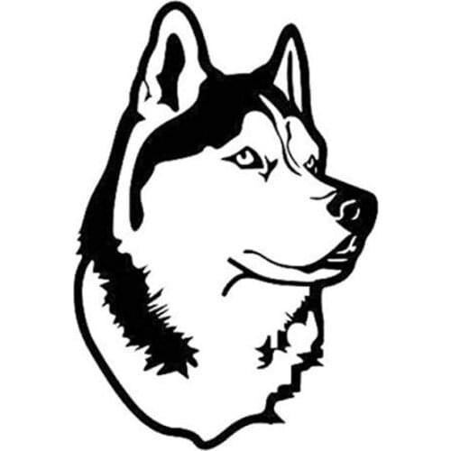 Husky Dog Animal Theme Car Sticker Decal Rear Windshield Rood Decor Removable AL327