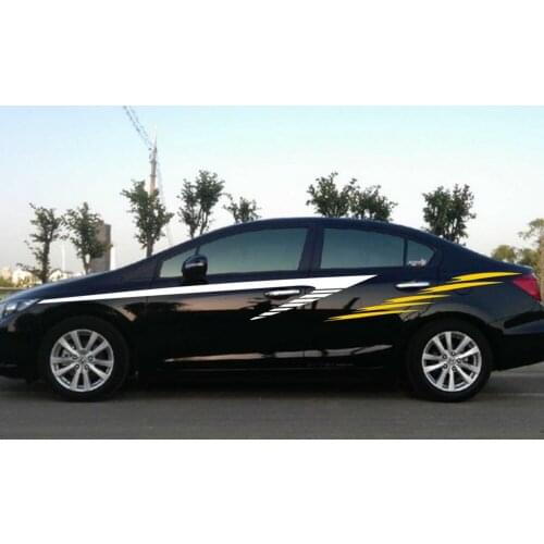 Car Decals Racing Flash Stripes 99'' for Stream Vinyl Graphics Motor Side Door stickers ZC414