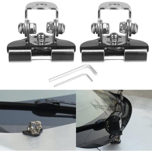 Auto Replacement Parts 1pair Led Work Light Bar Metal Bracket Holder Car Engine Hood Cover Universal Mounting Clamp