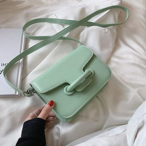 White Mini PU Leather Crossbody Flap Bags For Women 2021 Simple Fashion Luxury Shoulder Handbags And Purse Evening Clutch