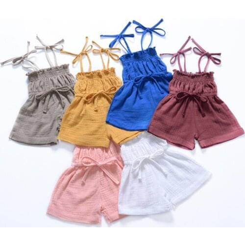 Toddler Baby Girl Clothes 1pcs Newborn Sleeveless Suit Toddler Summer Infant Baby Girl Clothes 6 months - 3 years old