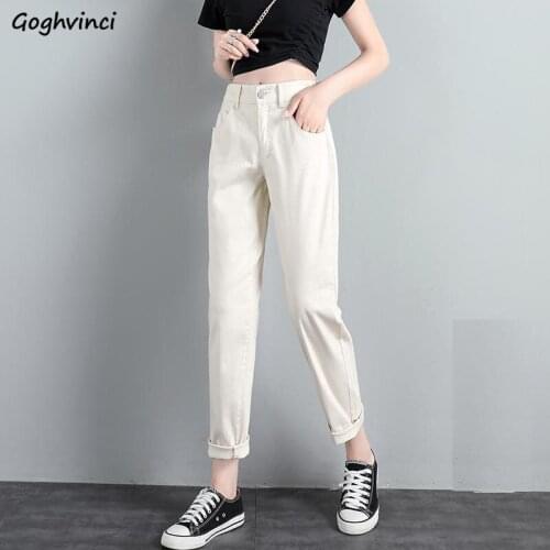 Jeans Women Large Size S-5XL Side Elastic High Waist Straight Slim Fall Womens Trousers Fashion All-match Streetwear Elegant New