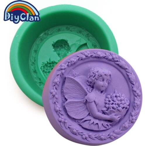 Fairy Angel Silicone Soap Mold For Cake Fairy Pudding Jelly Dessert Chocolate Candle Soap Mould S0294TS