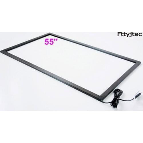 Fttyjtec 55 inch IR touch screen with USB/10 touch points IR touch panel frame with free driver for Windows and Android