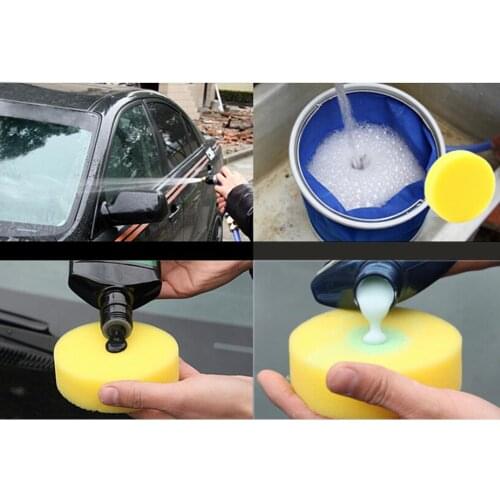 HOT 12pcs/Set Car Window Cleaning Anti-Scratch Car Circle Clean Wax/Polish Yellow Foam Soft Sponges Pad Durable to use Tools
