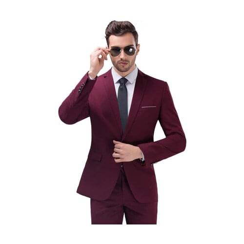Famous Brand Latest Design 2 Pieces Mens Suits Costumes One Button Wedding Suits Slim Fit Casual Tuxedo Suit Male Men Clothes
