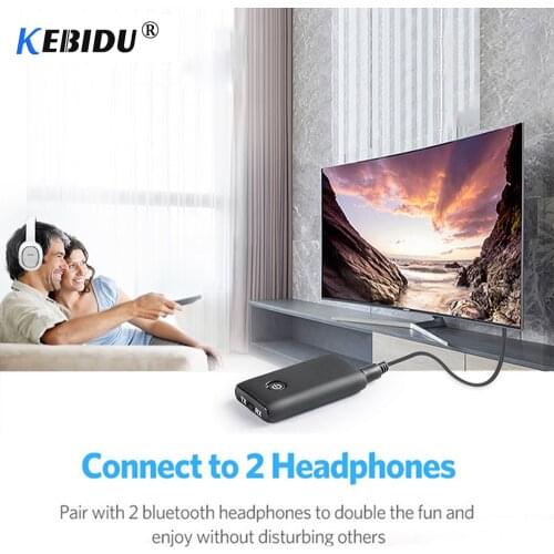 Kebidu 2 in 1 Bluetooth Transmitter Receiver 3.5mm Aux Stereo Music Bluetooth 5.0 B10 Wireless A2DP Bluetooth Audio Adapter