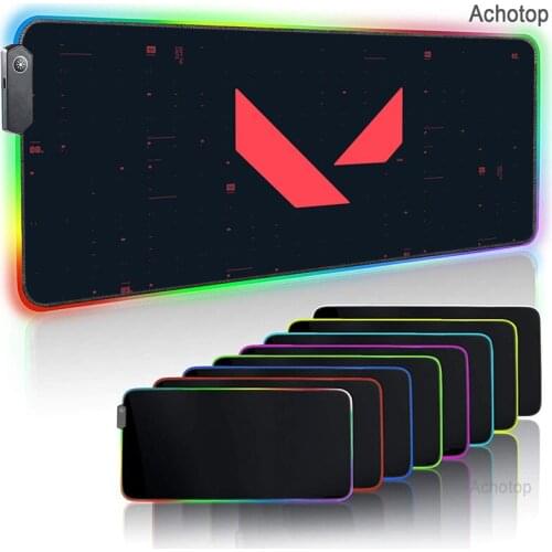Valorant Pad Pc Accessories Rgb Led Mouse Pad Gaming Play Mats Gaming Setup Mesa Gamer Backlit Mat Republic of Gamers Mouse Mat