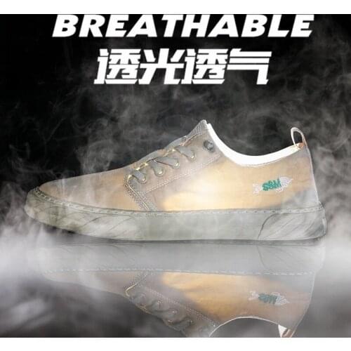 Men Casual Loafers Shoes Breathable Sports Sneakers Lace Up Flat Walking Shoes Black White Gray Khaki Vulcanized Mens Shoes