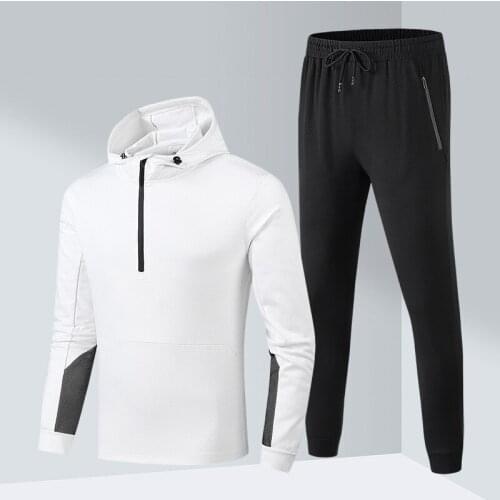 Men Tracksuit Plus Size Loose Hoodie Running Jogger Fitness Workout Casual Gym Set Clothes Sport Suit Sportswear Sweatshirt+pant