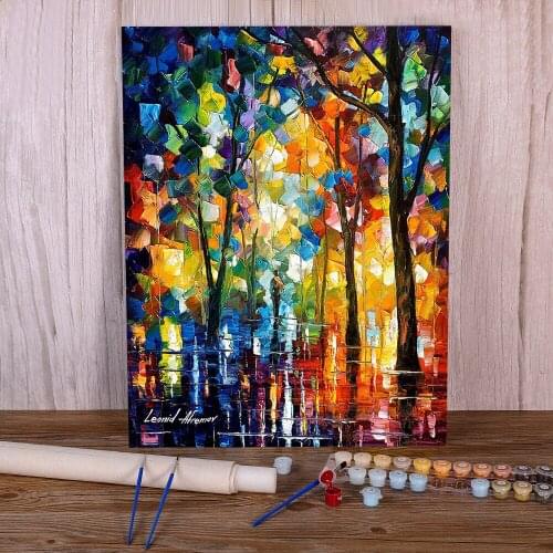 Walk Down The Alley Coloring By Numbers Painting Set Oil Paints 50*70 Boards By Numbers Home Decor Children Drawing