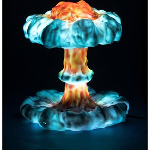 Nuclear Explosion Mushroom Cloud Night Light With Cotton Warm White Dimmable Lamp Kids Gifts Home Deor USB Power Gifts