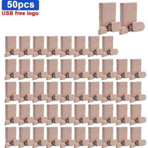 Bulk 50PCS free custom logo wooden+Box pen drive 128GB 64GB 16GB 32GB 8gb 4GB usb Flash Drive U disk Memory stick wedding Gift