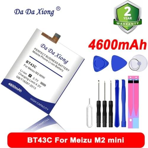 Original Battery for Meizu M2 mini Mobile Phone BT43C Batteries 3700mAh High Quality Replace Rechargeable Accumulator