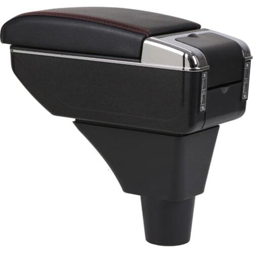 For Renault Sandero Stepway armrest box central Store content Storage box armrest box with cup holder ashtray USB interface