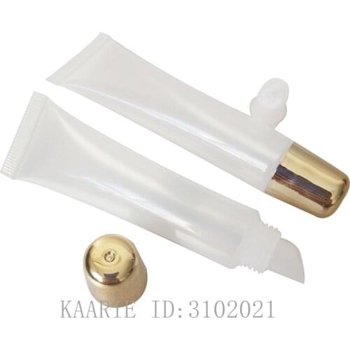 20g 50pcs/lot Empty Cosmetic Portable Tubes Packaging Lipgloss Squeeze Container Refillable Lip Gloss Makeup Packaging