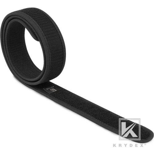 KRYDEX Tactics Hook Inner Liner Belt 1.5 Inch Buckleless Nylon Liner Inner Loopback Belt For Hunting Shooting Outer Belt S - XXL