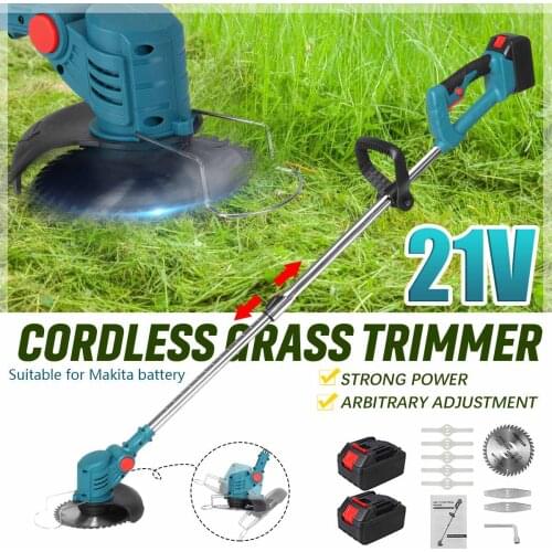 15000MAH Electric Grass Trimmer Cordless Power Lawn Mower Hedge Trimmer Length Adjustable Garden Pruning Tool for Makita Battery